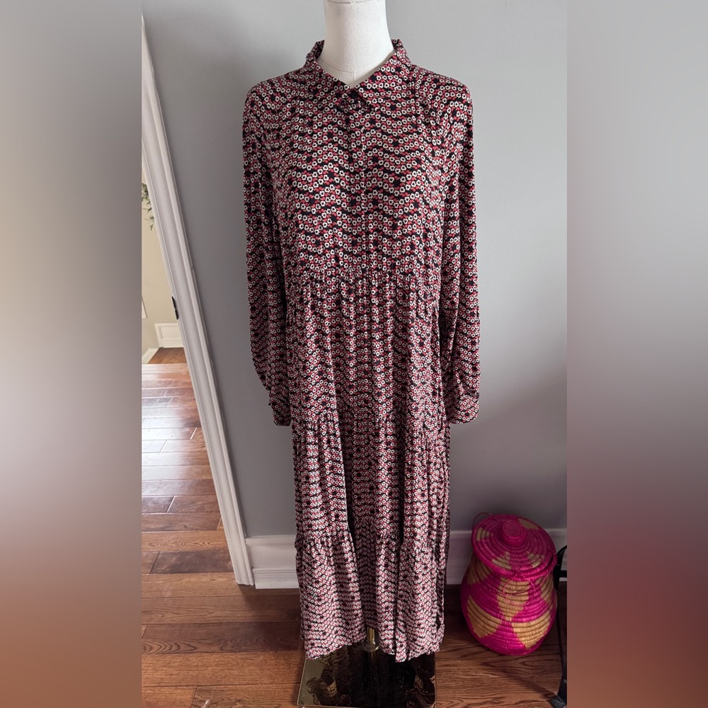 zara midi print dress